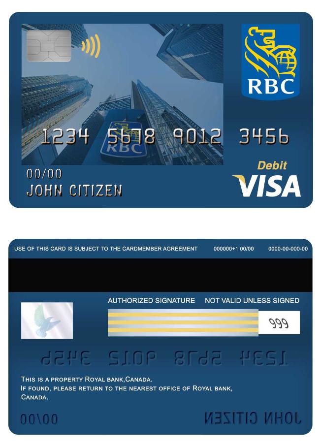 Canada Royal bank visa debit card